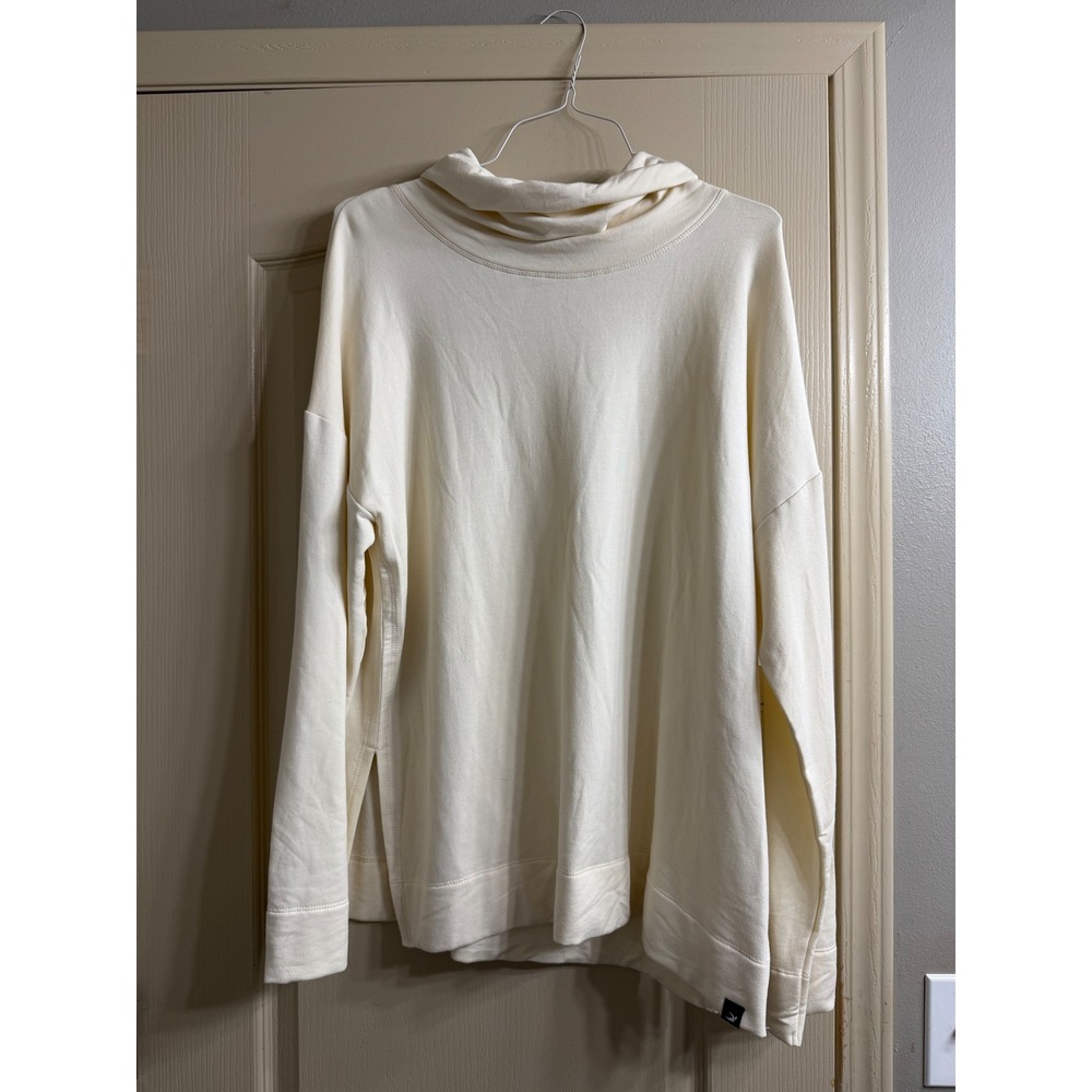 Glyder Women Cream Funnel Neck Fleece Sweatshirt Pullover Size Medium NWT